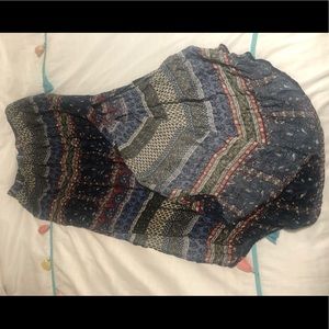 Split side soft cotton maxi skirt